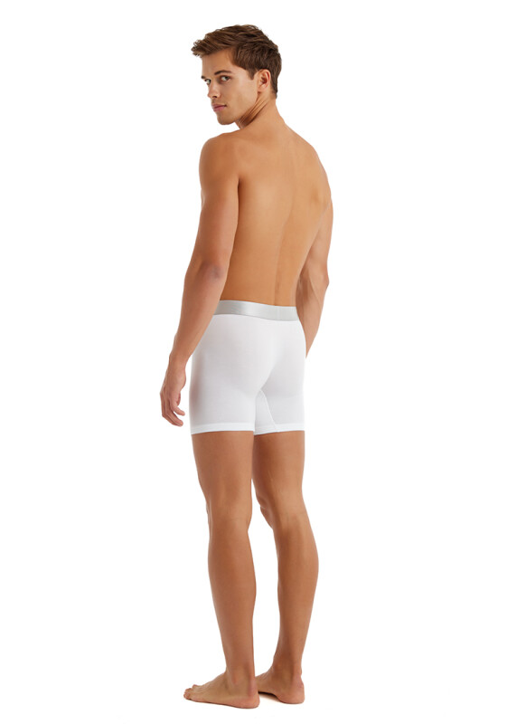 Erkek Modal Elastan Boxer Silver 9303 - Beyaz - 5