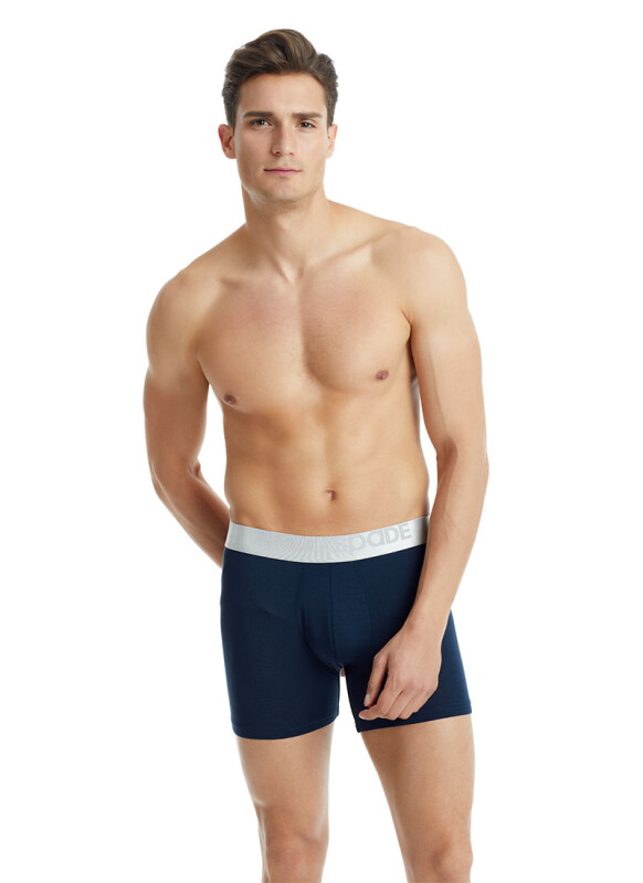 Erkek Modal Elastan Boxer Silver 9303 - Lacivert - 4