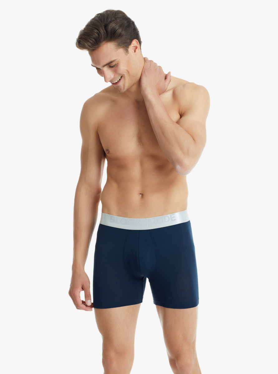 Erkek Modal Elastan Boxer Silver 9303 - Lacivert - 1