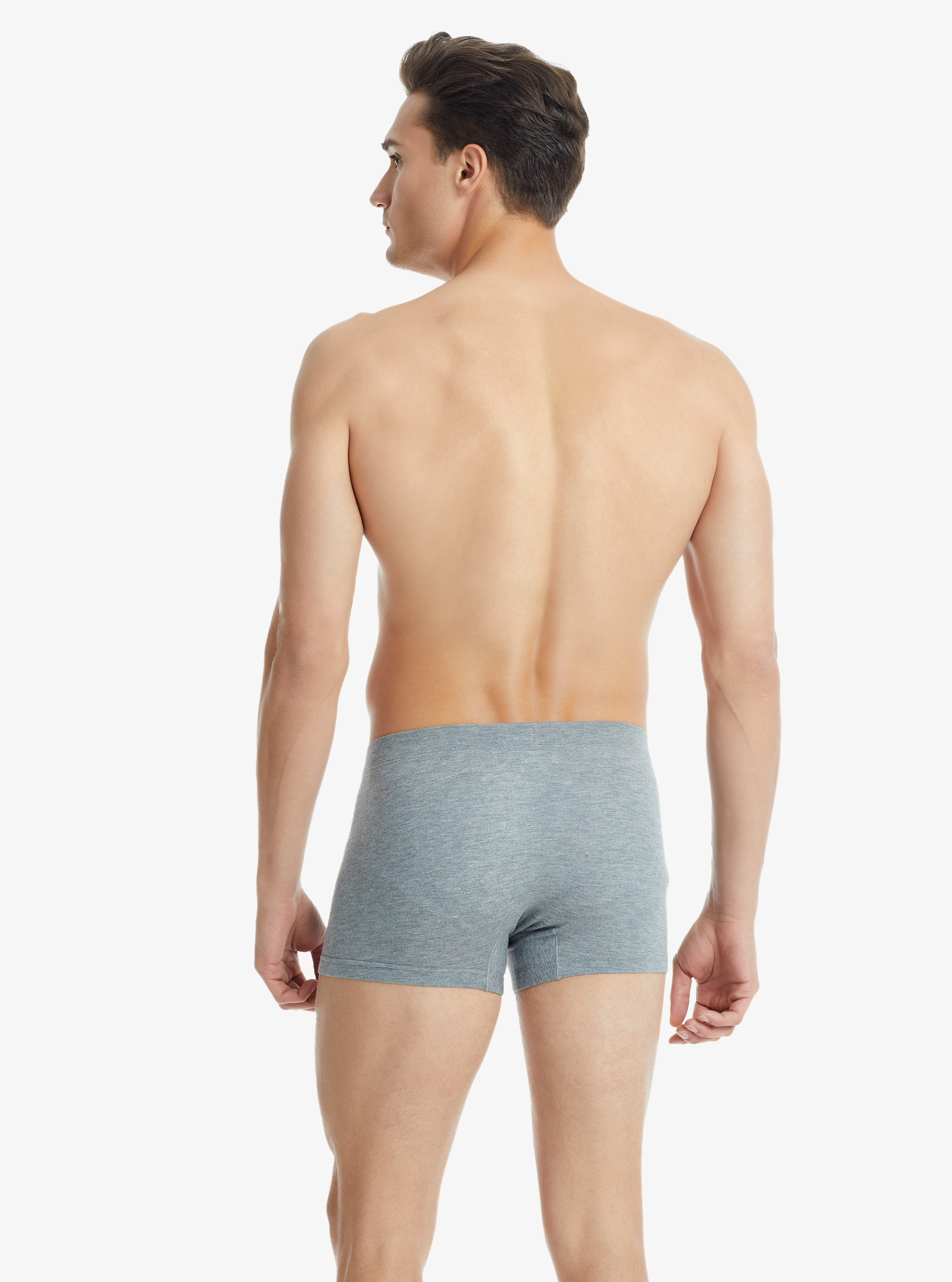 Erkek Modal Elastan Boxer Silver 9310 - Gri Melanj - Blackspade (1)