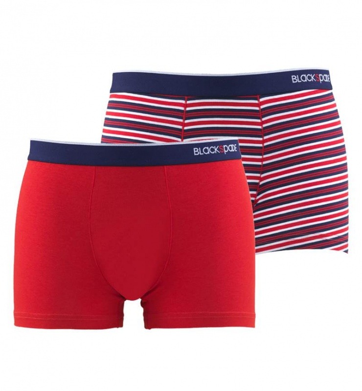 Erkek Boxer 2'li Paket Stripes 9551 - Kırmızı - 1