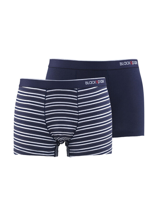 Erkek Boxer 2'li Paket Stripes 9551 - Lacivert - 1