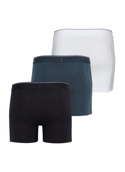 Erkek Boxer 3'lü Paket Tender Cotton 9673 - Beyaz Siyah Antrasit - Blackspade (1)