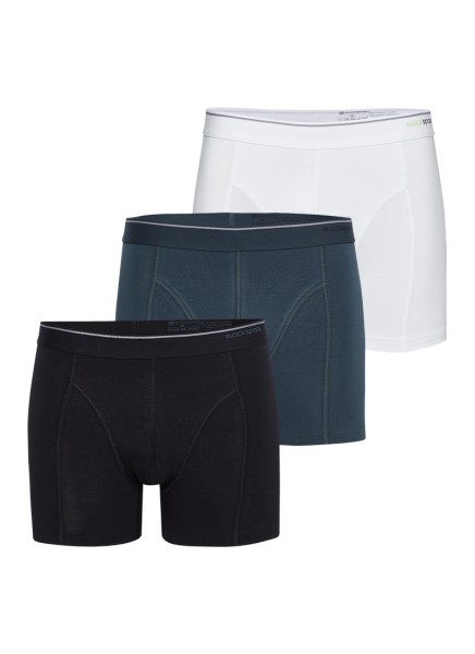 Erkek Boxer 3'lü Paket Tender Cotton 9673 - Beyaz Siyah Antrasit - Blackspade