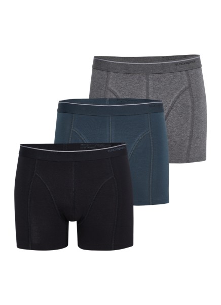 Erkek Boxer 3'lü Paket Tender Cotton 9673 - Siyah Antra Melanj Antrasit - 1