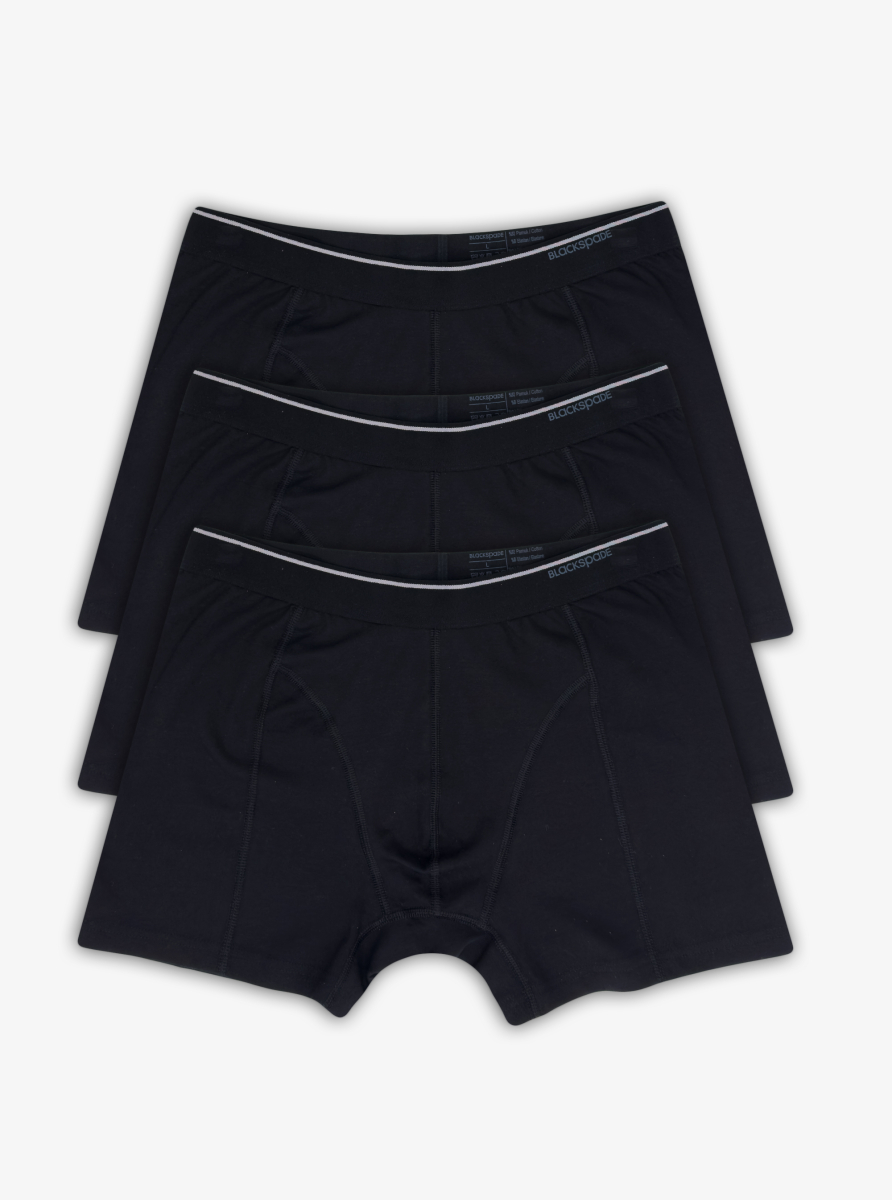 Erkek Boxer 3'lü Paket Tender Cotton 9673 - Siyah - Blackspade