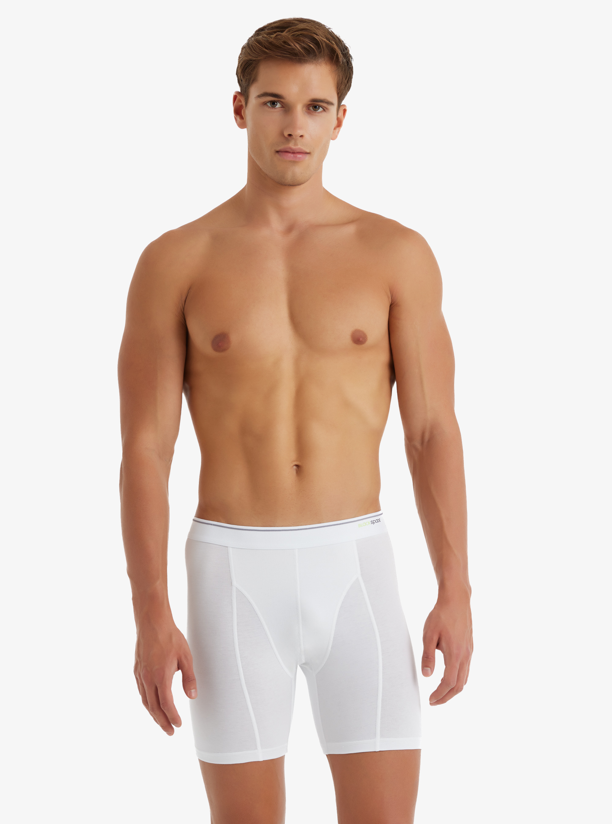 Erkek Retro Pamuk Elastan Boxer 9216 - Beyaz - 1
