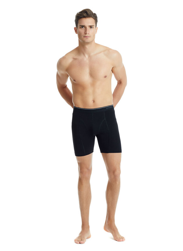 Erkek Retro Pamuk Elastan Boxer 9216 - Siyah - 3