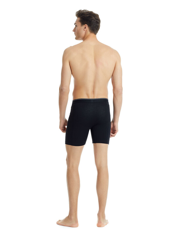 Erkek Retro Pamuk Elastan Boxer 9216 - Siyah - 4