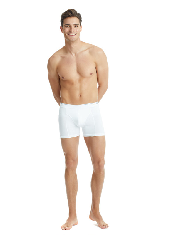 Erkek Pamuk Elastan Boxer Tender Cotton 9233 - Beyaz - 3
