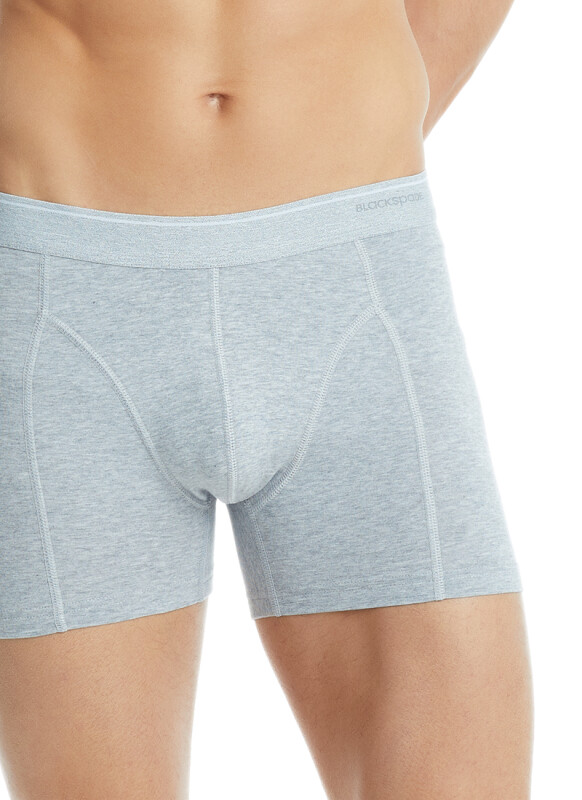 Erkek Pamuk Elastan Boxer Tender Cotton 9233 - Gri Melanj - 3