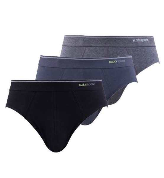 Erkek Slip 3'lü Paket Tender Cotton 9672 - Siyah Antra Melanj Antrasit - 1