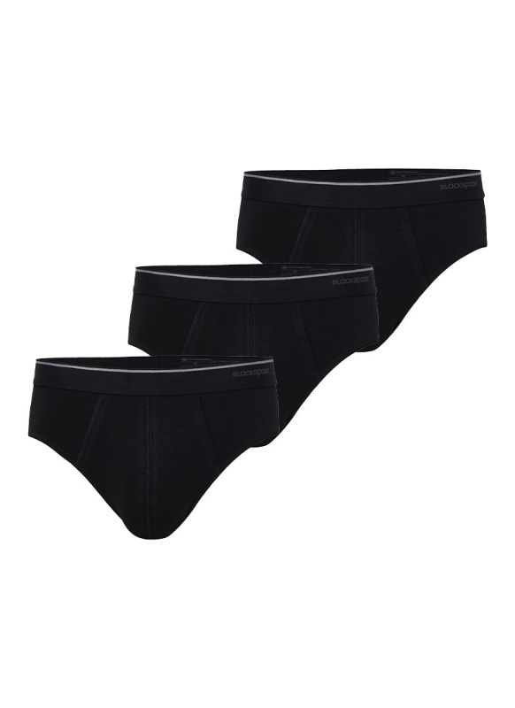 Erkek Slip 3'lü Paket Tender Cotton 9672 - Siyah - 1