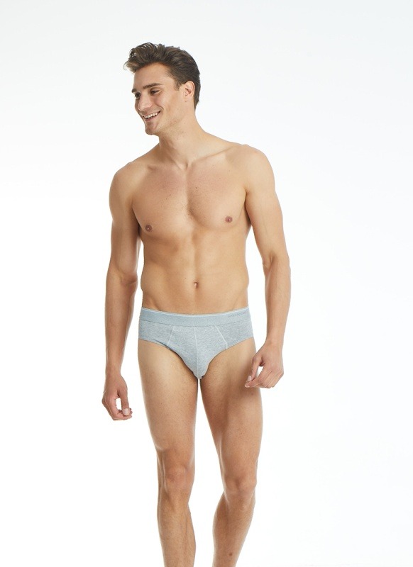 Erkek Slip Külot Tender Cotton 9232 - Gri Melanj - 5