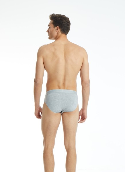 Erkek Slip Külot Tender Cotton 9232 - Gri Melanj - 6