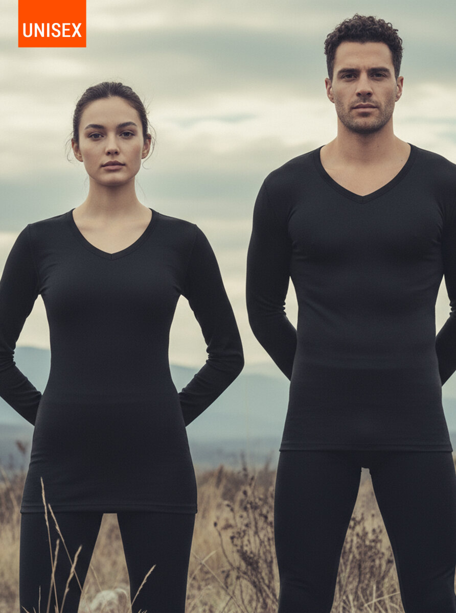 Unisex Termal Tişört 2. Seviye 1257 - Siyah - 8