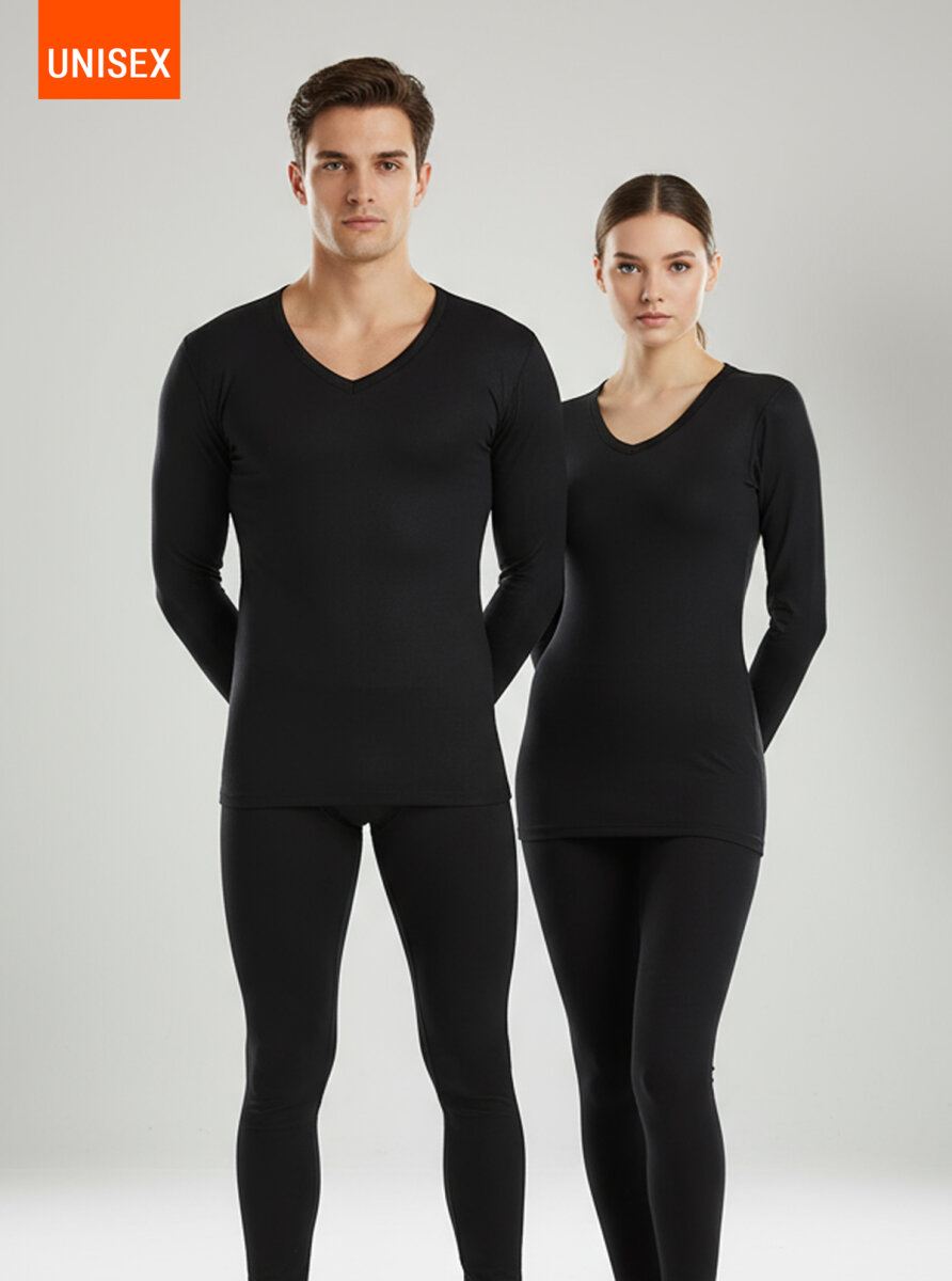 Unisex Termal Tişört 2. Seviye 1257 - Siyah - 1