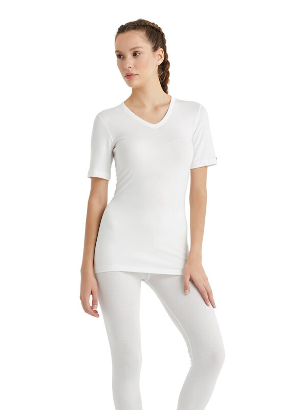 Unisex Termal Tişört 2. Seviye 1263 - Beyaz - 8