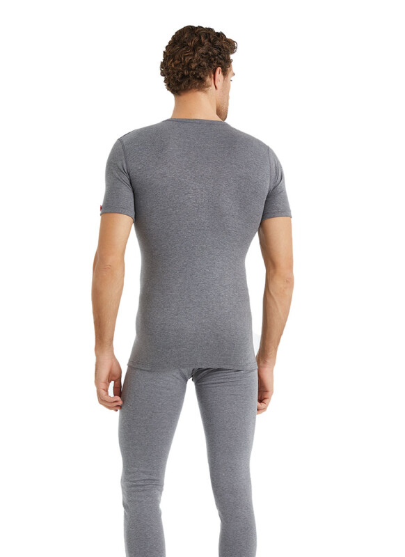 Unisex Termal Tişört 2. Seviye 1263 - Gri Melanj - 7