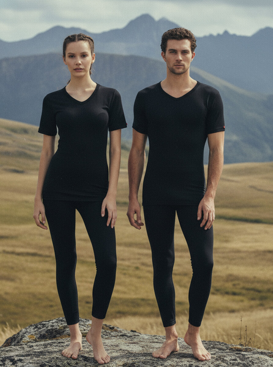 Unisex Termal Tişört 2. Seviye 1263 - Siyah - 1