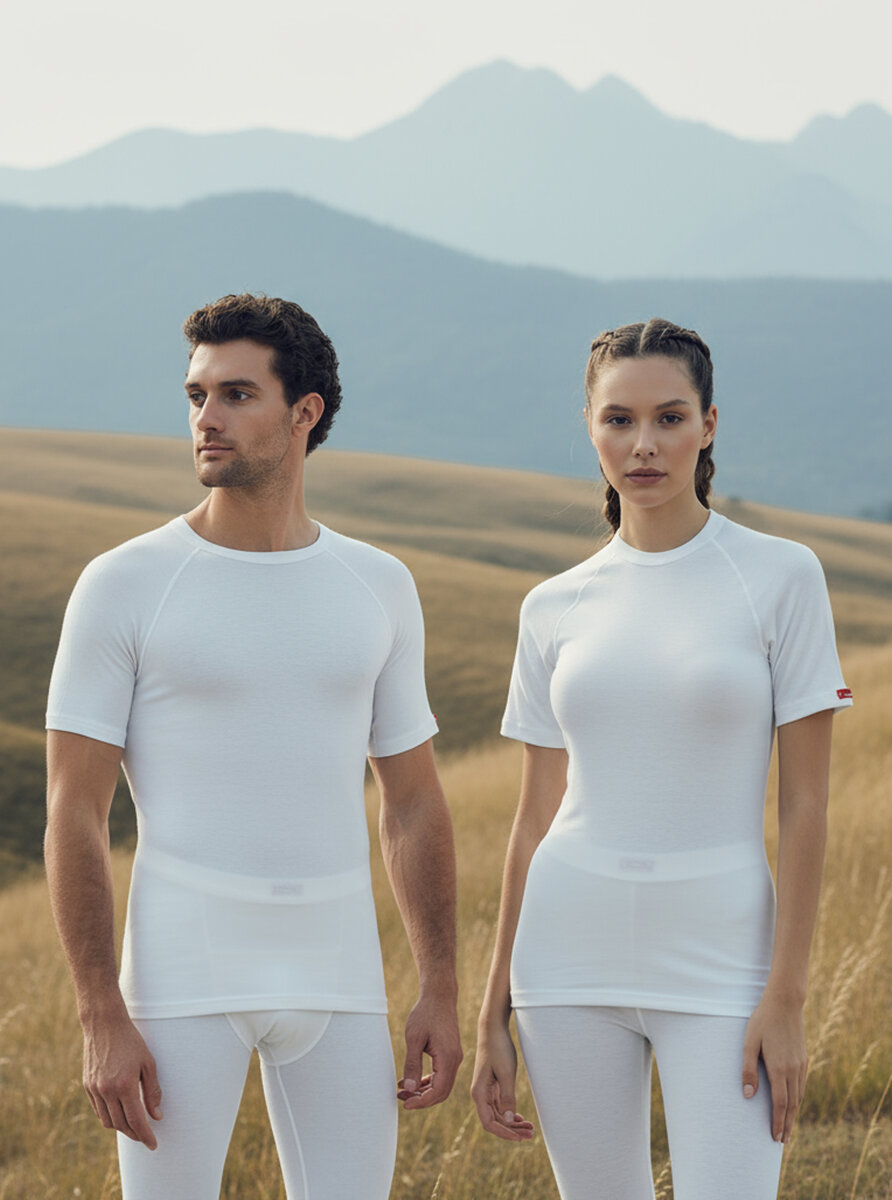 Unisex Termal Tişört 2. Seviye 9258 - Beyaz - 8