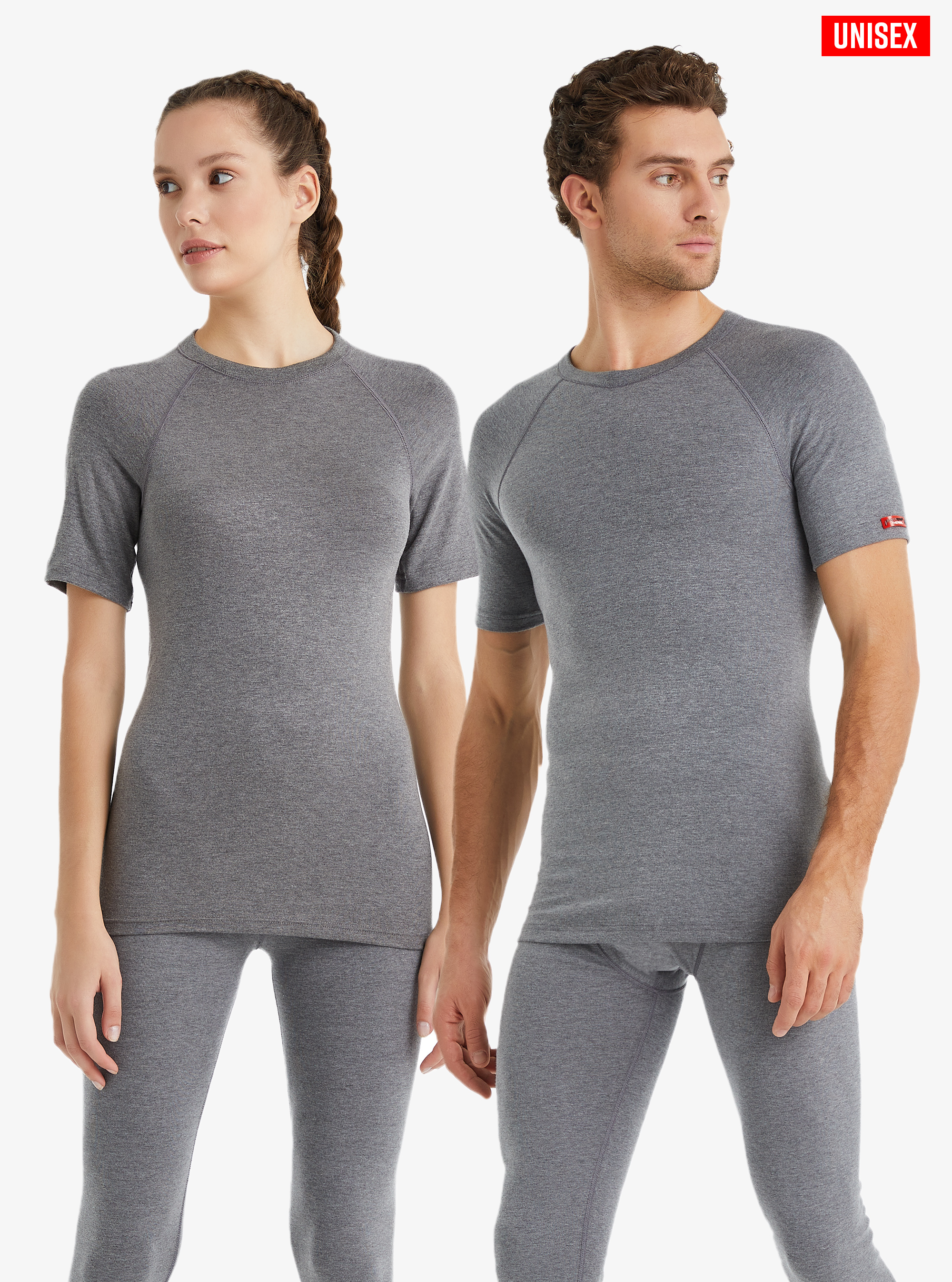 Unisex Termal Tişört 2. Seviye 9258 - Gri Melanj - 7