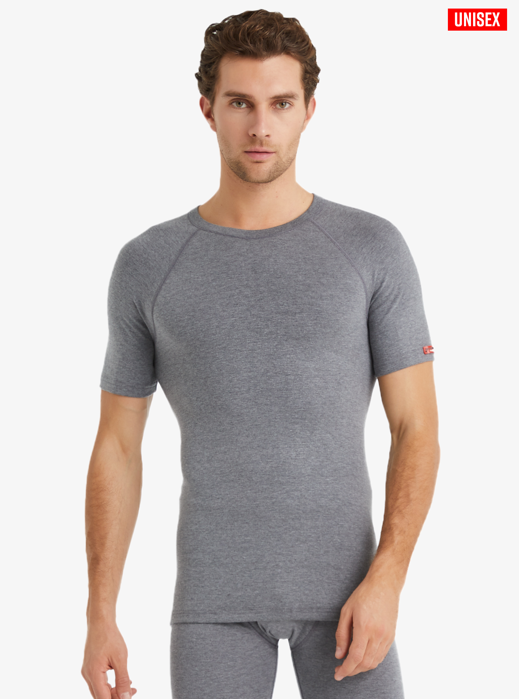 Unisex Termal Tişört 2. Seviye 9258 - Gri Melanj - 3