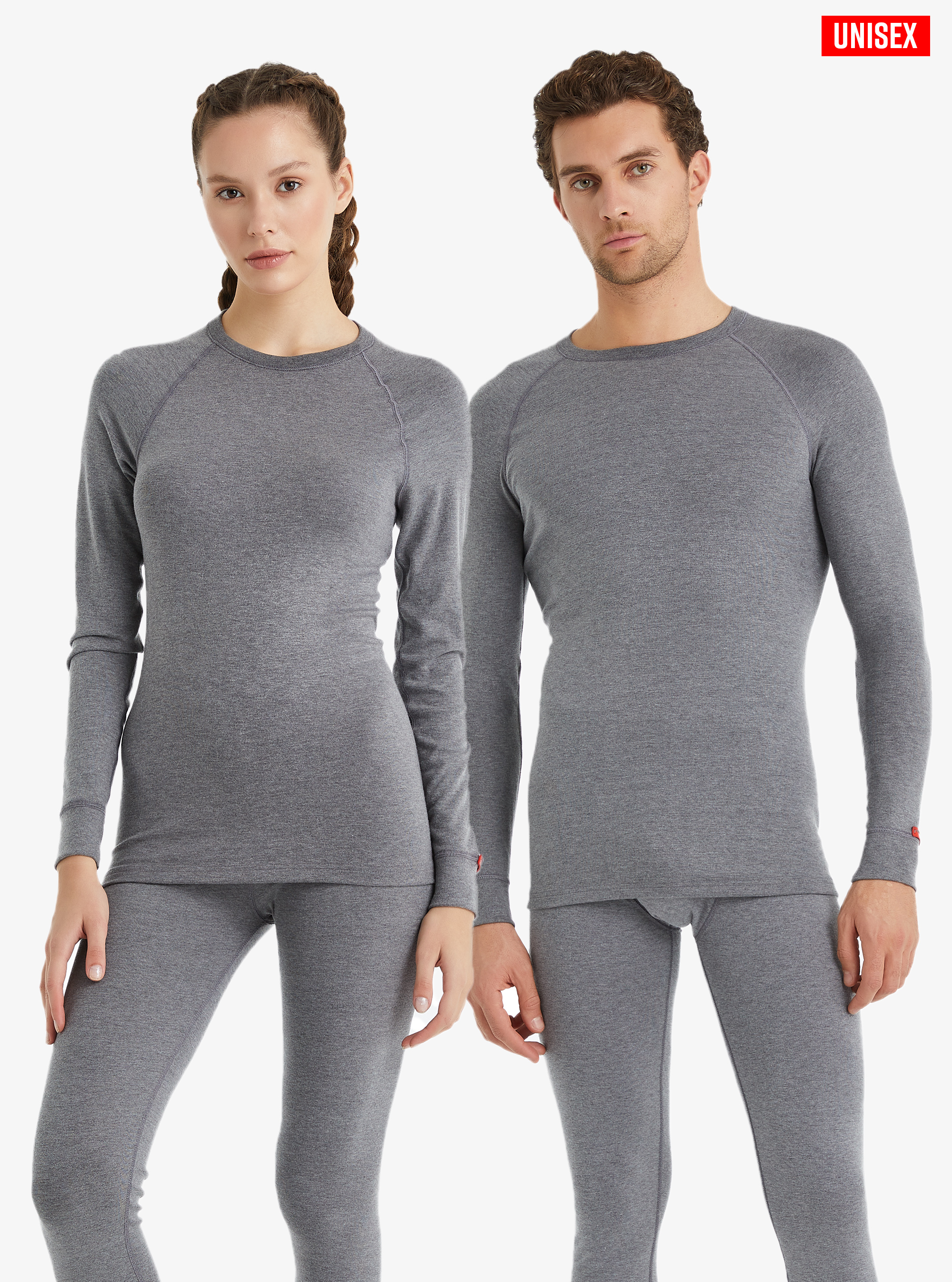 Unisex Termal Tişört 2. Seviye 9259 - Gri Melanj - 5