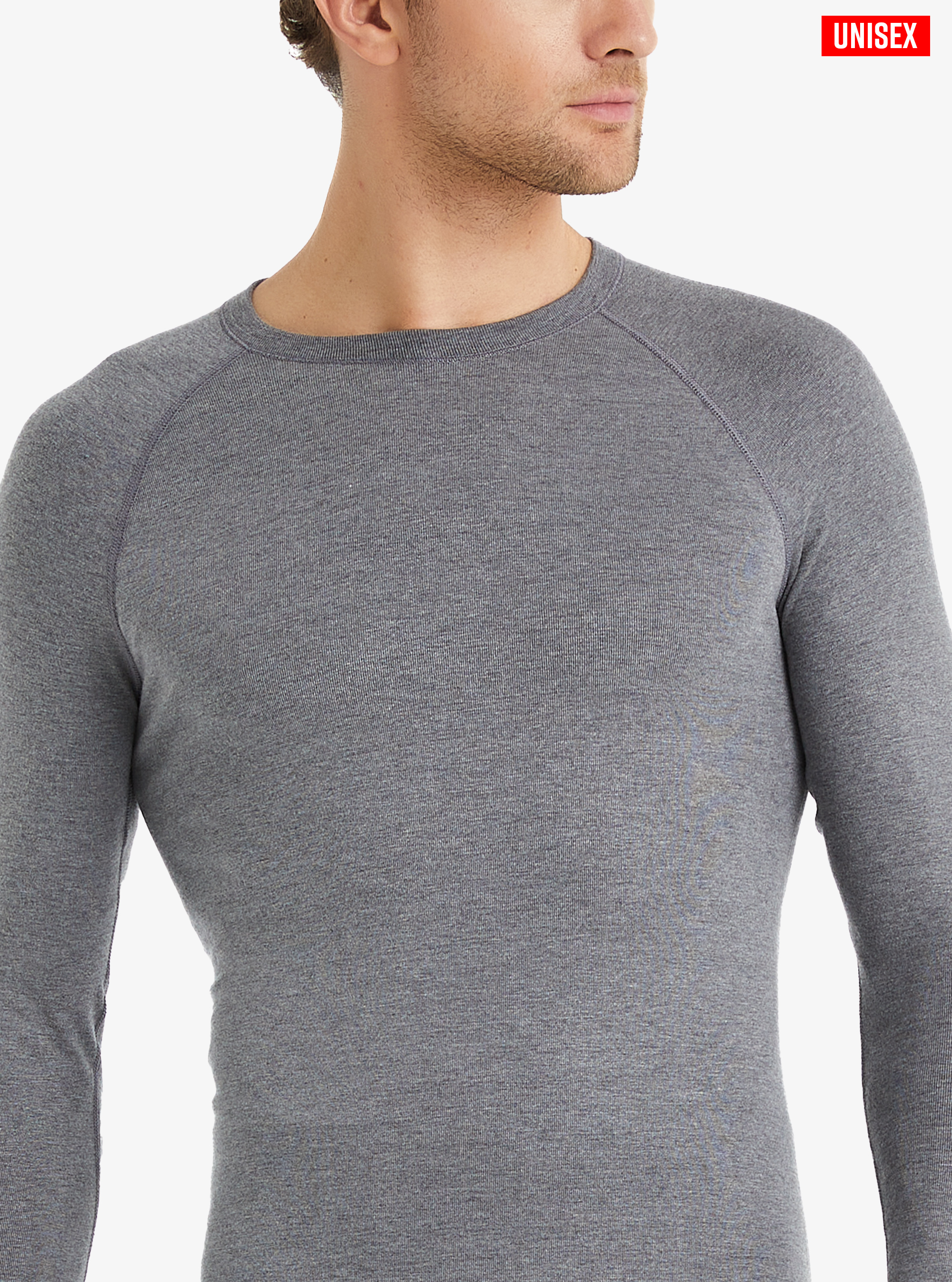 Unisex Termal Tişört 2. Seviye 9259 - Gri Melanj - 2