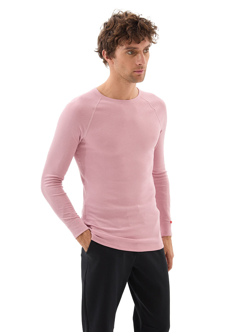 Unisex Termal Tişört 40651 - Pudra - 1